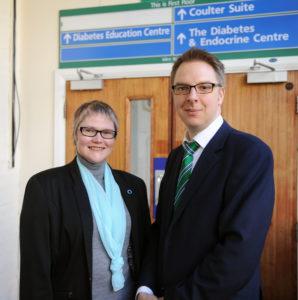 Lesley Jordan - Chief Executive INPUT (left) with Dr Nick Oliver